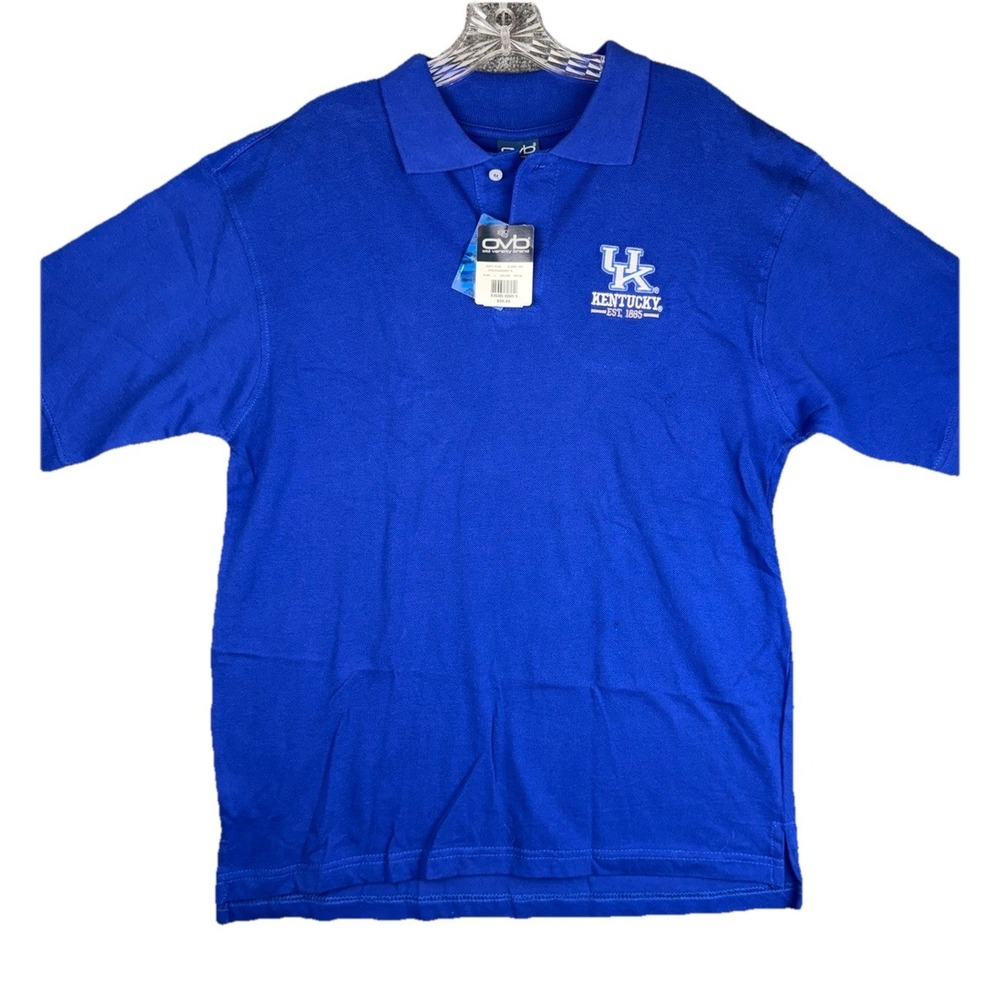Old Varsity Brand Men's L University Of Kentucky Wildcats Polo Shirt Blue